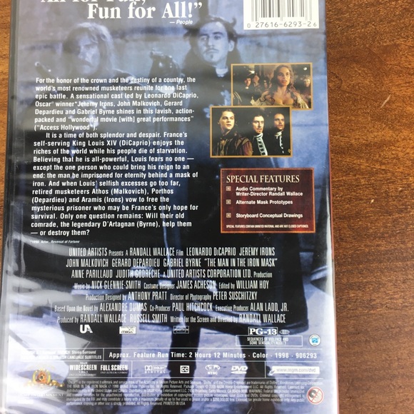 Man In The Iron Mask DVD  NEW - Picture 2 of 2
